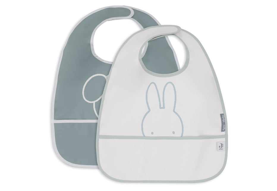 Jollein Slabbetje Waterproof Miffy Peekaboo Sea Green 2St