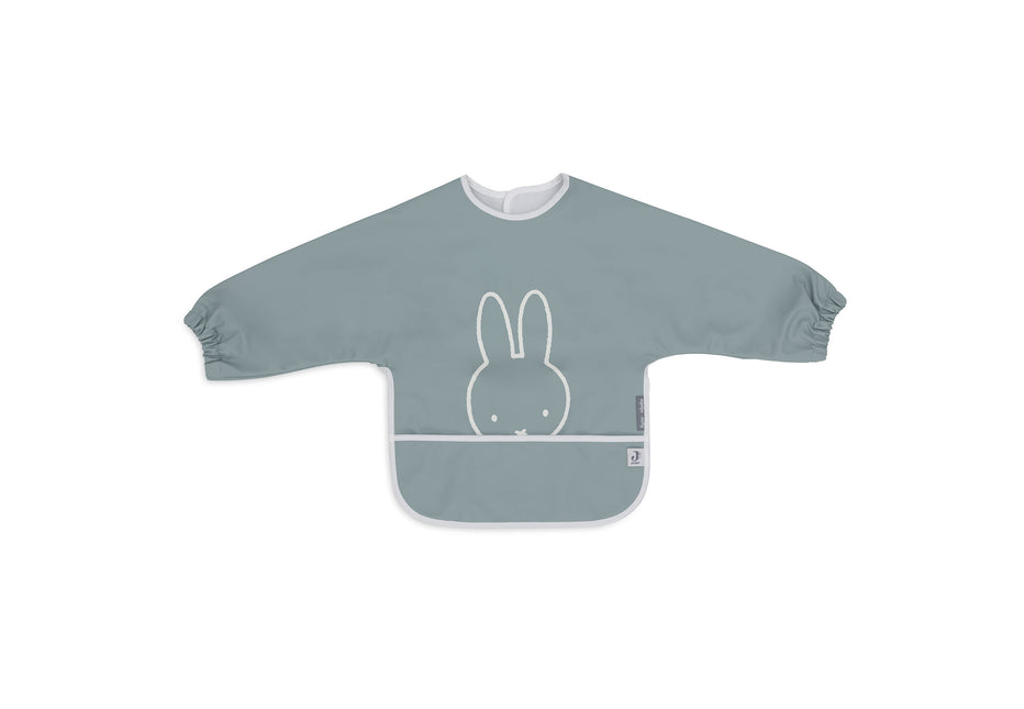 Jollein Slabbetje Waterproof Miffy Peekaboo Sea Green Met Mouwen