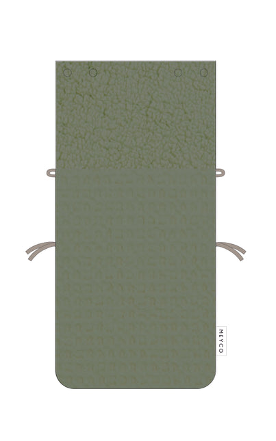 Meyco Voetenzak Wafel Teddy Olive Green 40X82cm