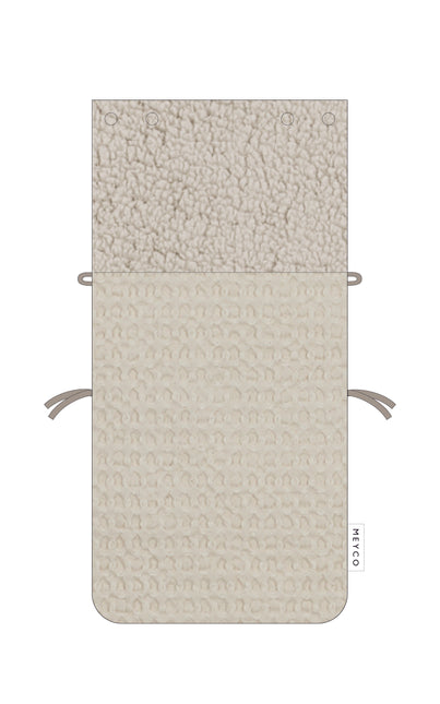 Meyco Voetenzak Wafel Teddy Nature 40X82cm