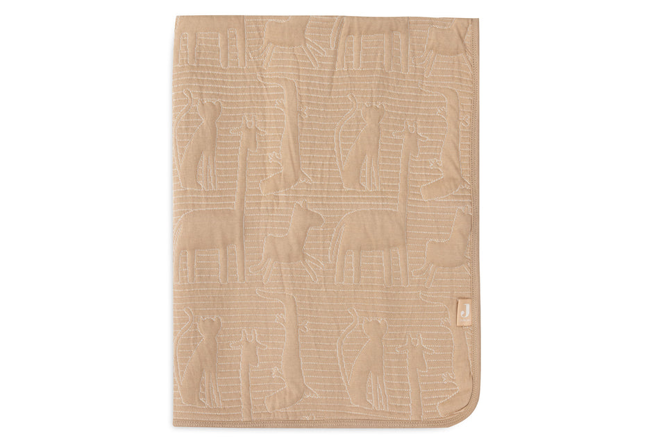 Jollein Deken Ledikant 100X150Cm Jungle Jambo Biscuit/Oatmeal