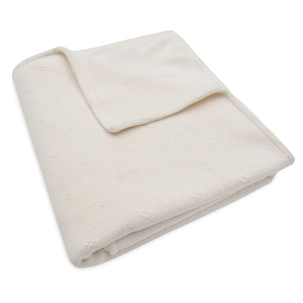 Jollein Ledikantdeken Cosy Knit Ivory/Velvet 100 X 150 Cm