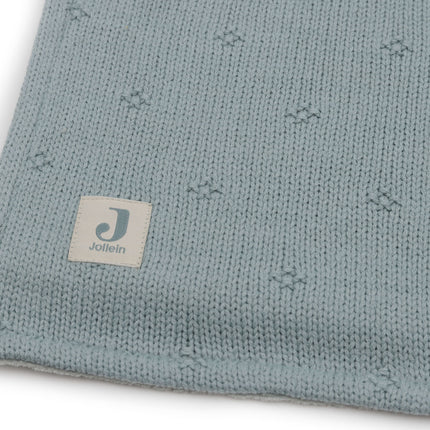 Jollein Ledikantdeken Cosy Knit Sea Green/Velvet 100 X 150 Cm