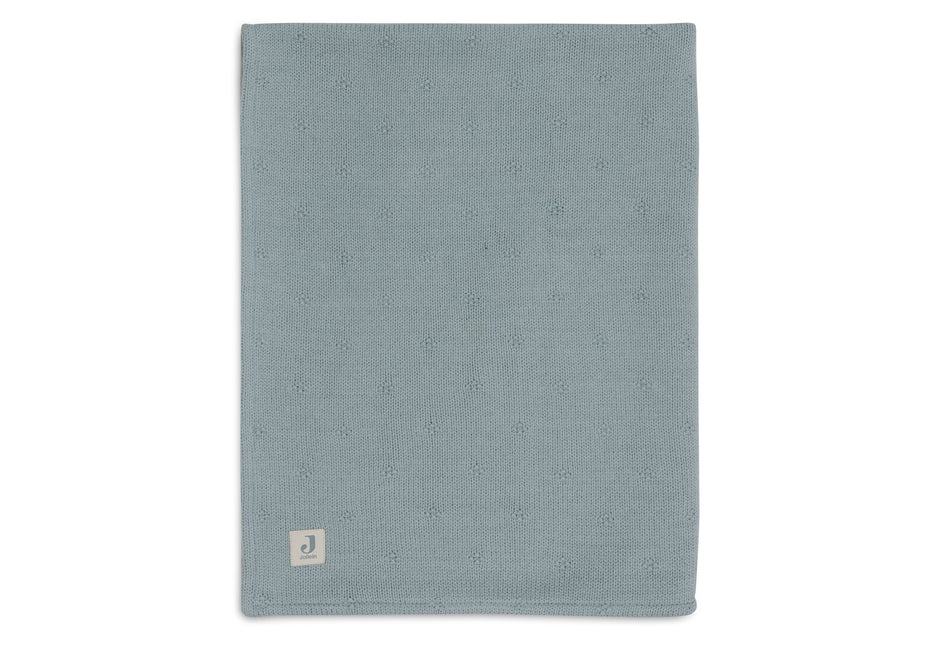 Jollein Deken Ledikant 100X150Cm Cosy Knit Sea Green/Velvet