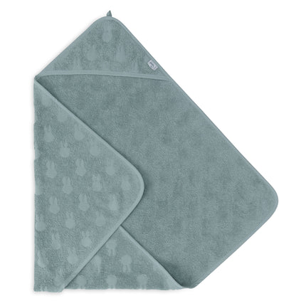 Jollein Badcape Baby Miffy Jaquard Sea Green 75X75Cm