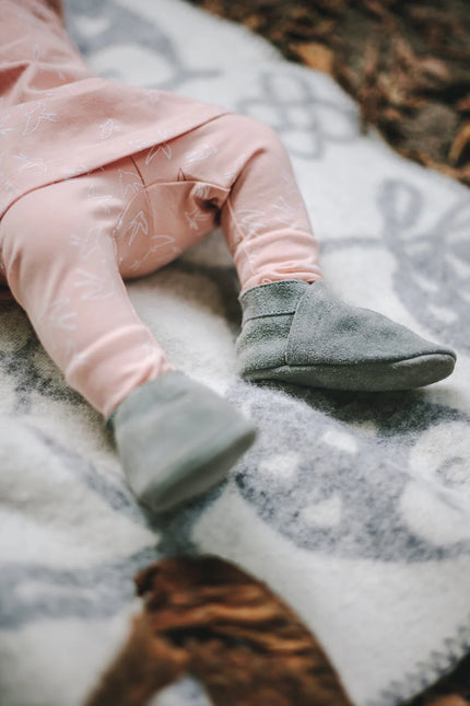 Baby Dutch Babyslofjes Uni Grey suède