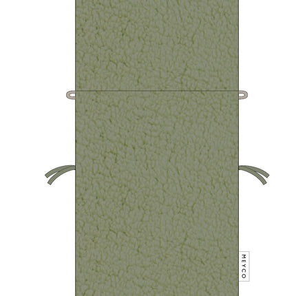 Meyco Voetenzak Teddy Olive Green 40X82cm