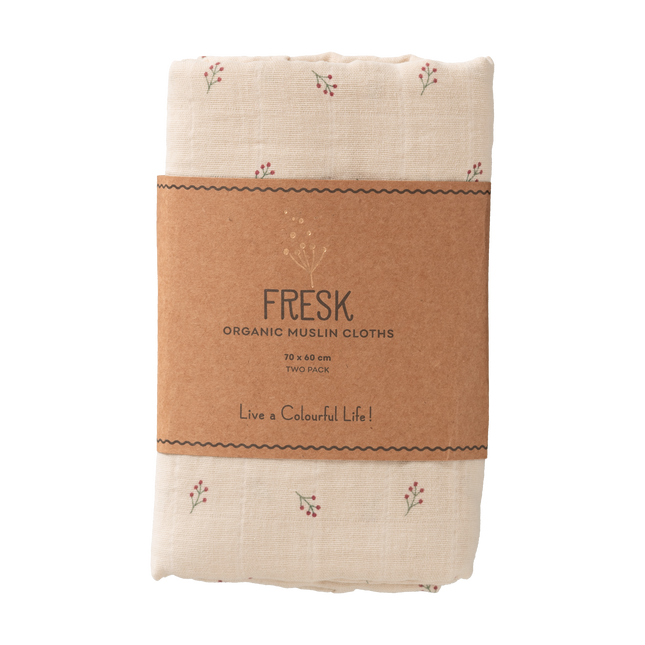 Fresk Swaddle set 2 st. 70x60 cm Berries