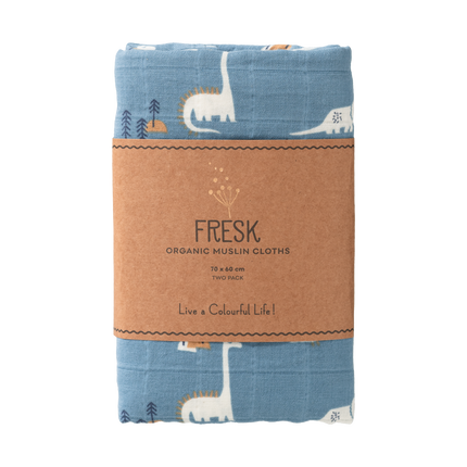 Fresk Swaddle set 2 st. 70x60 cm Dino