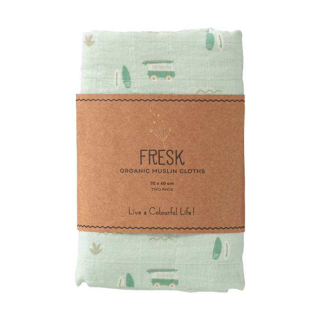 Fresk Swaddle set 2 st. 70x60 cm Surf Boy