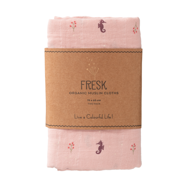 Fresk Swaddle set 2 st. 70x60 cm Seahorse