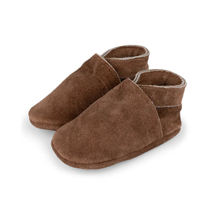 Baby Dutch Babyslofjes Uni Dark Brown suède