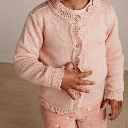 Little Dutch Baby Vestje Gebreid Soft Rose