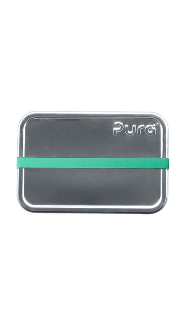 Pura RVS lunchbox small + silicone band moss