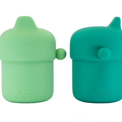 Pura my-my™ silicone tuitbeker 150 ml 2-pack  - Mint en Moss