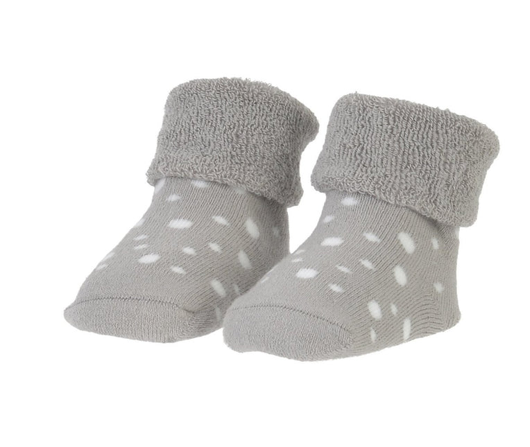 BamBam Babysokjes Organische Sokken Met Dots Grijs - BamBam - Babywinkel - 8711811096688