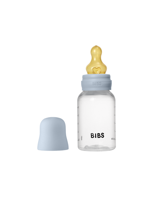 BIBS Babyfles Round Latex 150ml Slow Flow Baby Blue