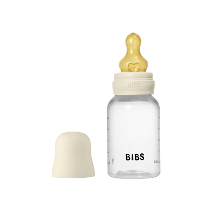 BIBS Babyfles Round Latex 150ml Slow Flow Ivory