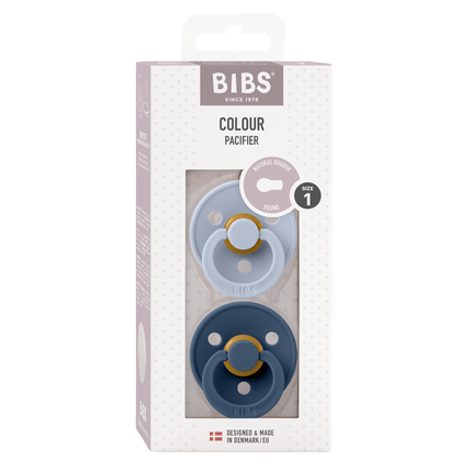 BIBS Speen Maat 1 Dusty Blue/ Steel Blue 2St