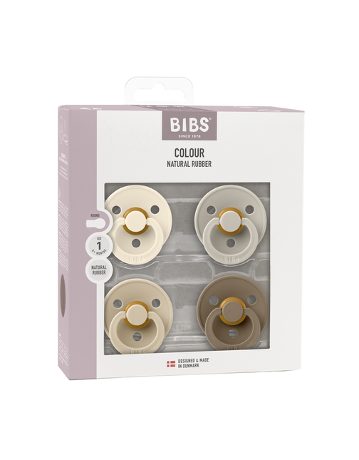 BIBS Spenen Maat 1 Colour Ivory/Sand/Vanilla/Dark Oak 4st