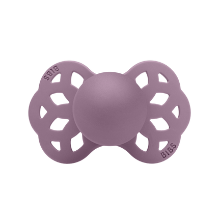 BIBS Speen Maat 2 Silicone Symmetrical Fossil Grey/Mauve 2st - BIBS - Babywinkel - 5713795243983