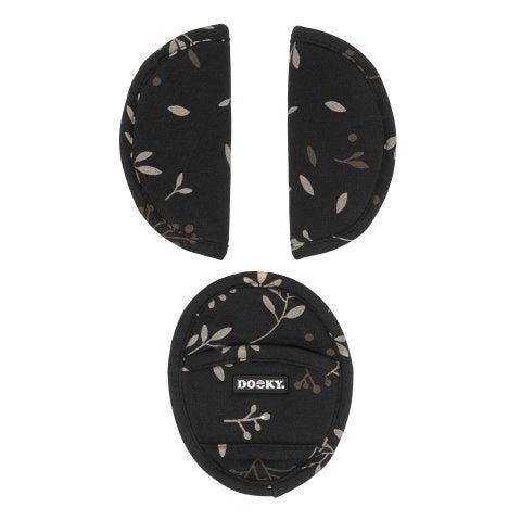 Dooky Gordelbeschermer Universal Pads Leaves Black - Dooky - Babywinkel - 5038278011966