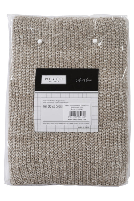 Meyco Ledikantdeken Relief Mixed Zand