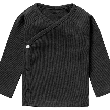 Noppies Overslag Shirt Baby Nanyuki Dark Grey Melange