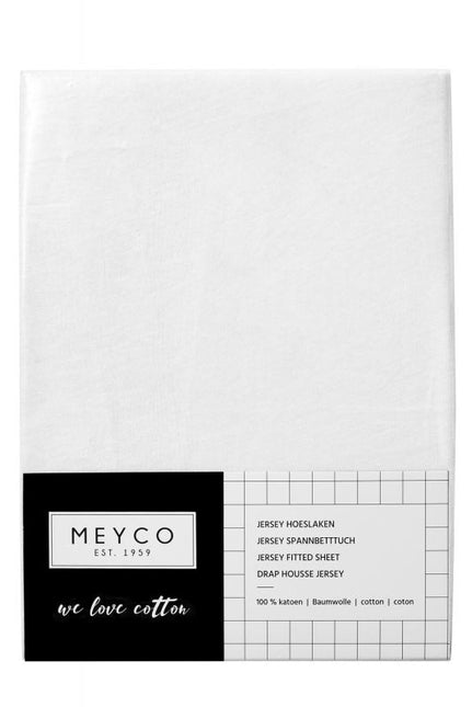 Meyco Hoeslaken Jersey Wit 40x80/90 cm