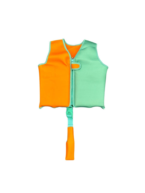 Swim Essentials Gilet de natation orange vert 3-6 ans Option 2 (18-30 kg)