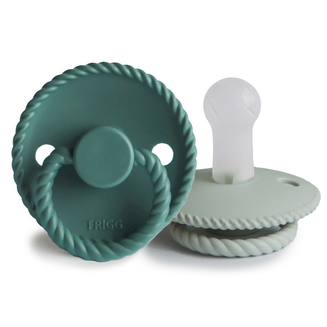 Frigg Speen Maat 2 Rope Sage/Vintage Green Silicone 2-Pack