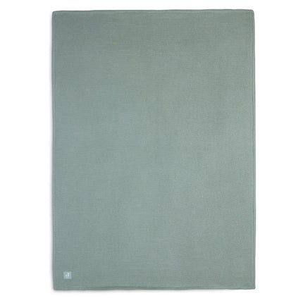 Jollein Wiegdeken Basic Knit Forest Green/Fleece 75x100cm