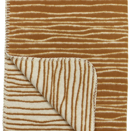 Meyco Wiegdeken Flanel Stripe Camel