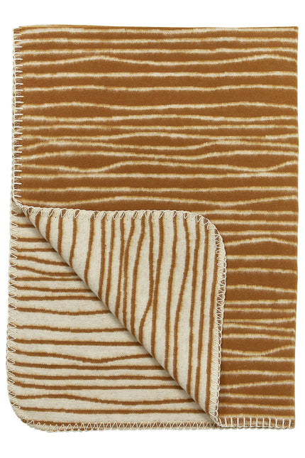 Meyco Wiegdeken Flanel Stripe Camel