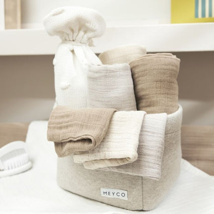 Meyco Monddoekje 3-Pack Soft Sand/Greige/Taupe 30X30cm