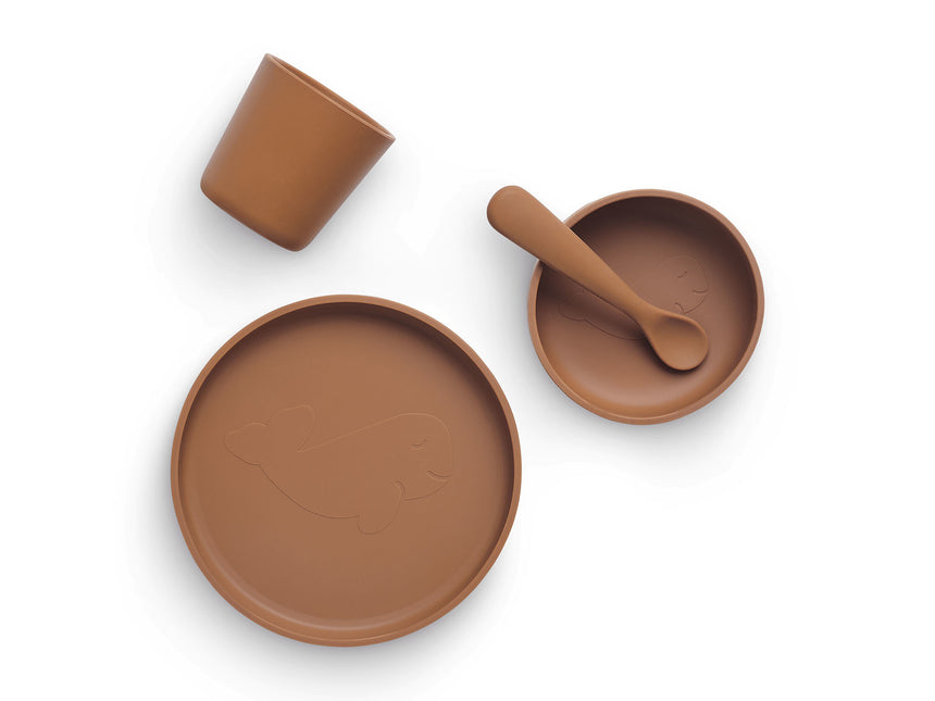 Jollein Kinder Servies Siliconen Caramel