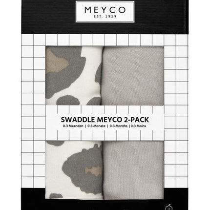 Meyco Inbakerdoek Panter/Uni Grijs 2st