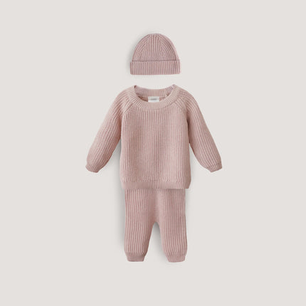 Mushie Babymutsje Chunky Knit Blush