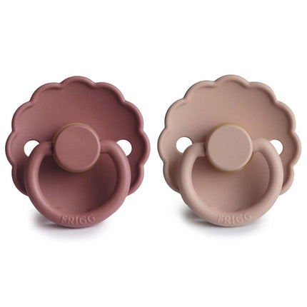 Frigg Speen Maat 1 Daisy Baby Blush/Woodchuck Latex 2-Pack