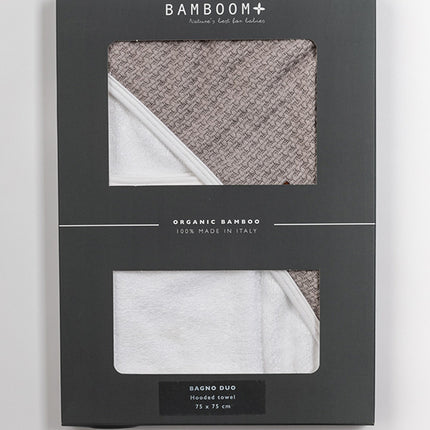 Bamboom Badcape Baby Duo Soft Stone Parel Grijs