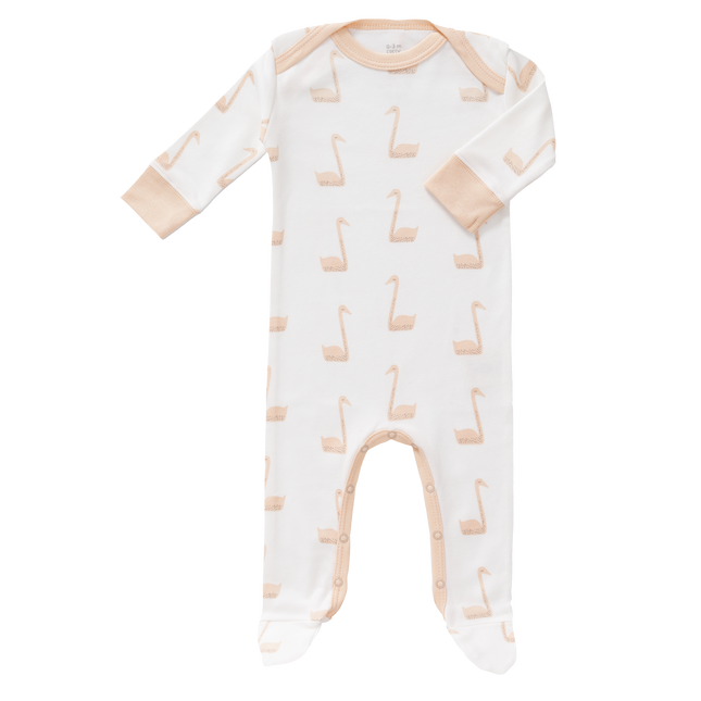 Fresk Baby Pyjama Met Voet Swan Pale Peach