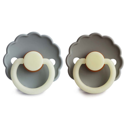 Frigg Speen Maat 2 Daisy Night French Gray / Portobello Silicone 2-Pack