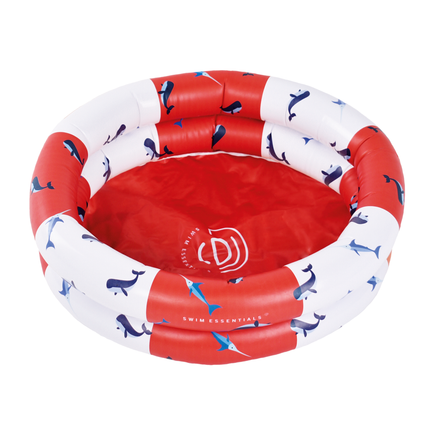 Swim Essentials Zwembad Kind Walvis Rood Wit 60Cm