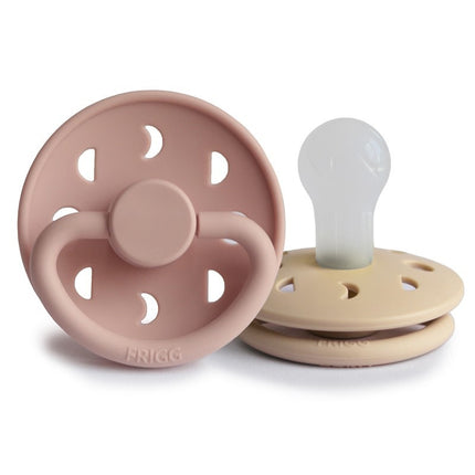 Frigg Tétine Taille 1 Moon Blush/Croissant Silicone 2-Pack