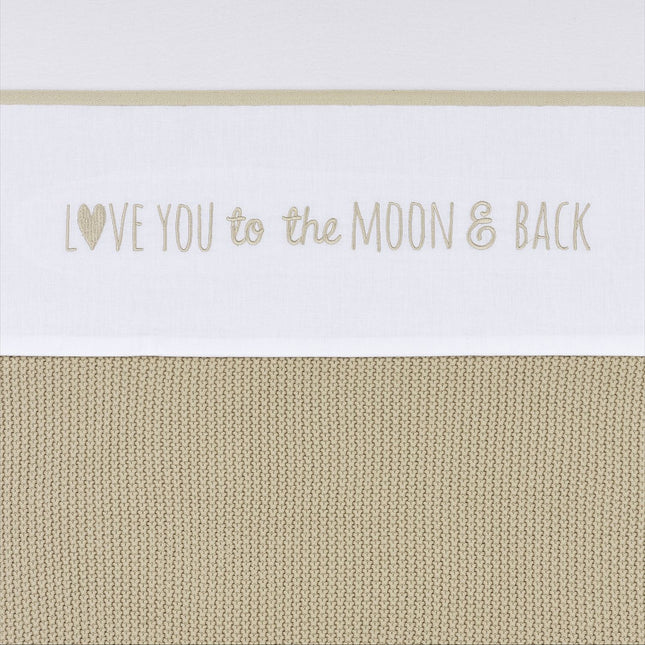 Meyco Ledikantlaken Love You To The Moon & Back Sand 100X150cm