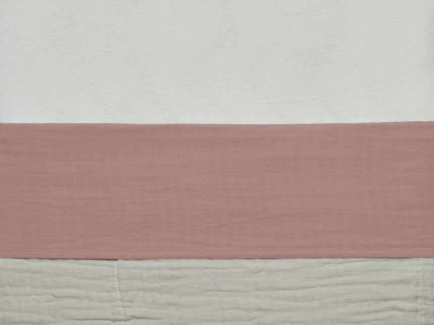 Jollein Ledikantlaken Wrinkled Cotton Rosewood 120x150cm