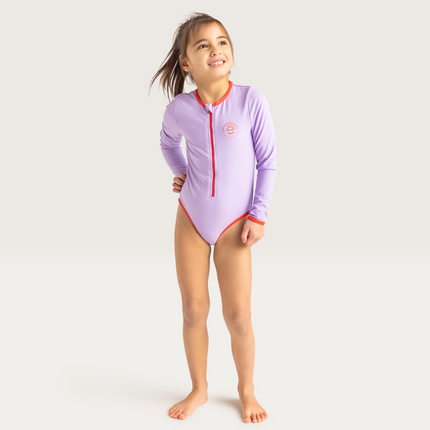 Swim Essentials Badpak Kind Purple Lange Mouwen