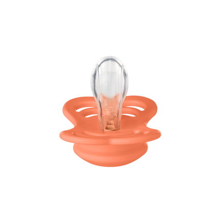 BIBS Speen Maat 1 Silicone Supreme Papaya