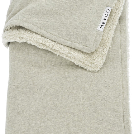 Meyco Ledikantdeken Teddy Knit Basic Sand Melange