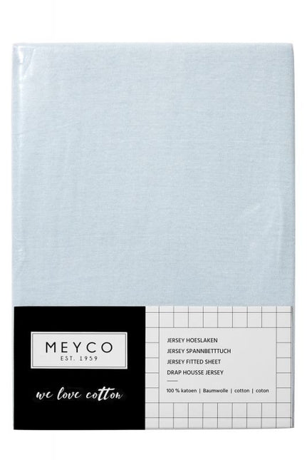 Meyco Hoeslaken Jersey Lichtblauw 70x140/150 cm